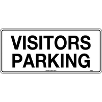 Visitors Parking Sign 450x200mm Metal