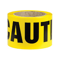 Caution Barrier Safety Tape Black/Yellow 75mm x 50meter
