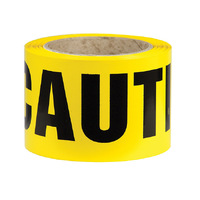 Caution Barrier Safety Tape Black/Yellow 75mm x 100meter