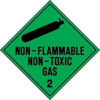 Non-Flammable Non-Toxic Gas 2 Hazchem Sign 270x270mm Metal