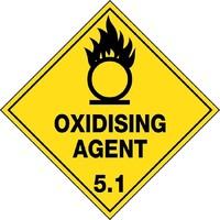 Oxidising Agent 5.1 Hazchem Sign 270x270mm Metal