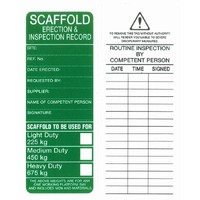 Scaffold Tags Approved For Use Poly Pack of 25