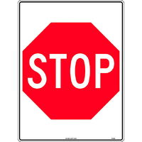 Stop Traffic Safety Sign Metal 600x450mm