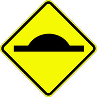 Speed Hump Symbol Traffic Safety Sign Aluminium 600x600mm