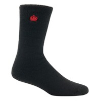 KingGee Mens Thermal Socks 2 Pack Colour Black Size 7-12